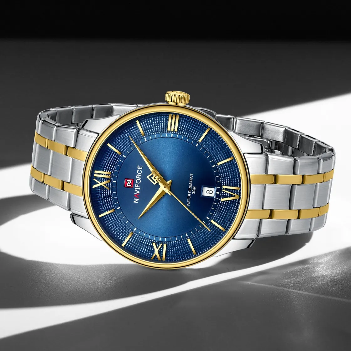 Naviforce 9262 watch for men CH-Gold Blue2 Naviforce 9262 Chain watch for men CH-Gold Blue