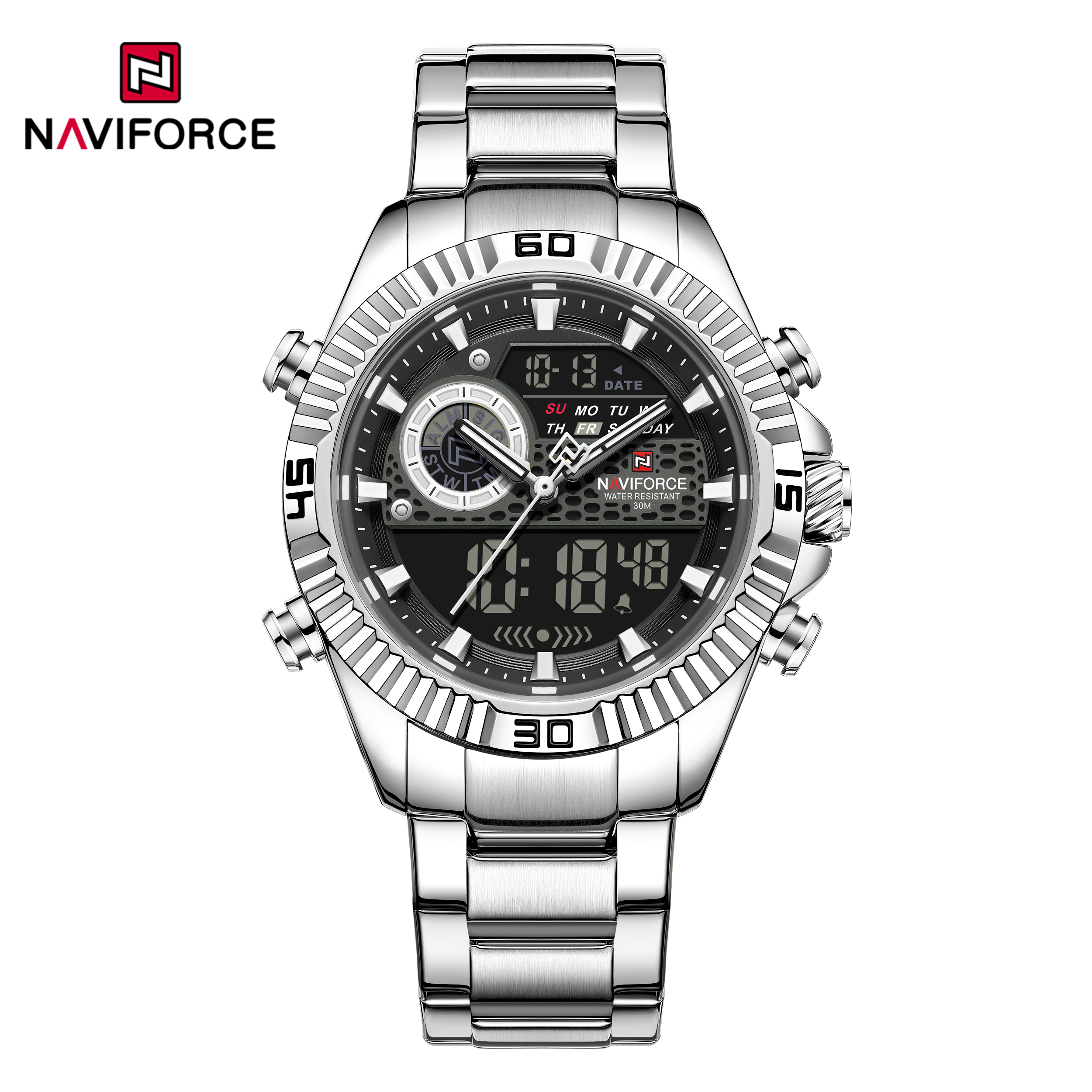 Naviforce 9262 watch for men CH-Silver Black Naviforce 9262 watch for men CH-Silver Black