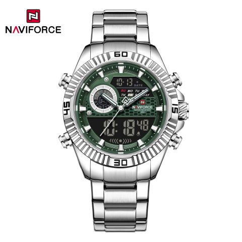 Naviforce 9262 watch for men CH-Silver Green