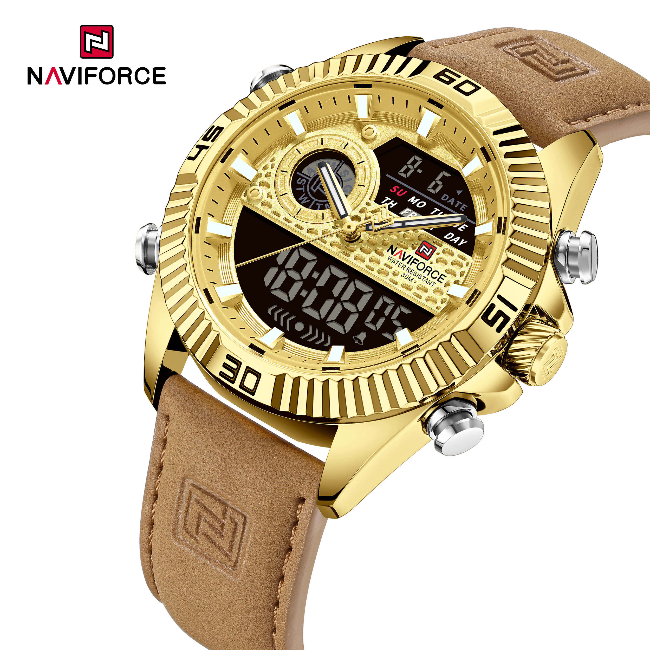 Naviforce 9262 watch for men-Gold1 Naviforce 9262 watch for men-Gold