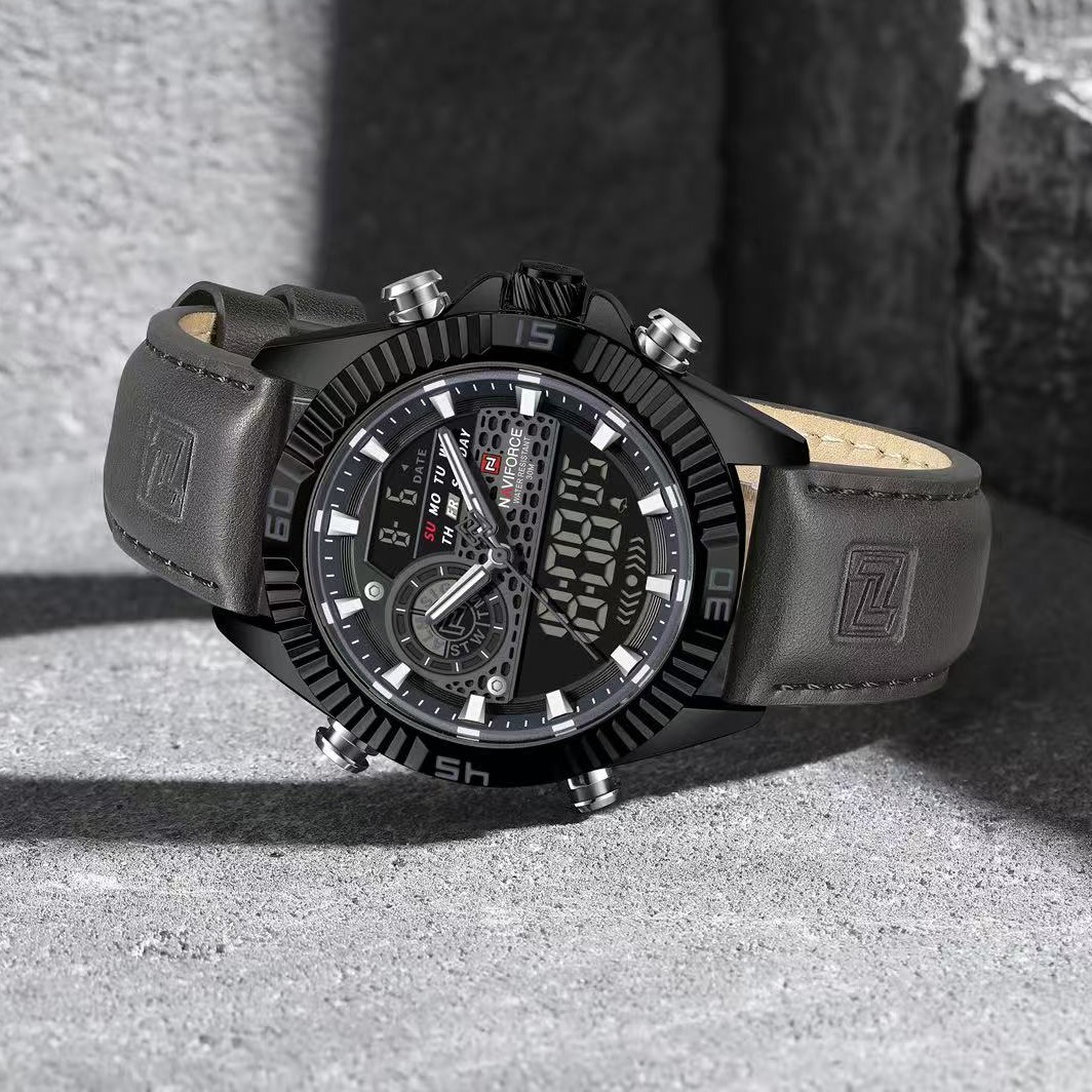 Naviforce 9262 watch for men-Gray2 Naviforce 9262 Belt watch for men-Gray