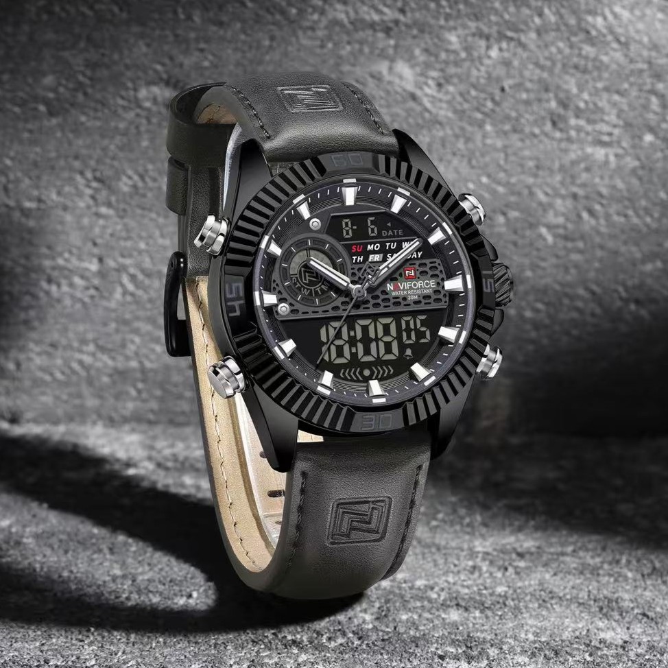 Naviforce 9262 watch for men-Gray3 Naviforce 9262 Belt watch for men-Gray