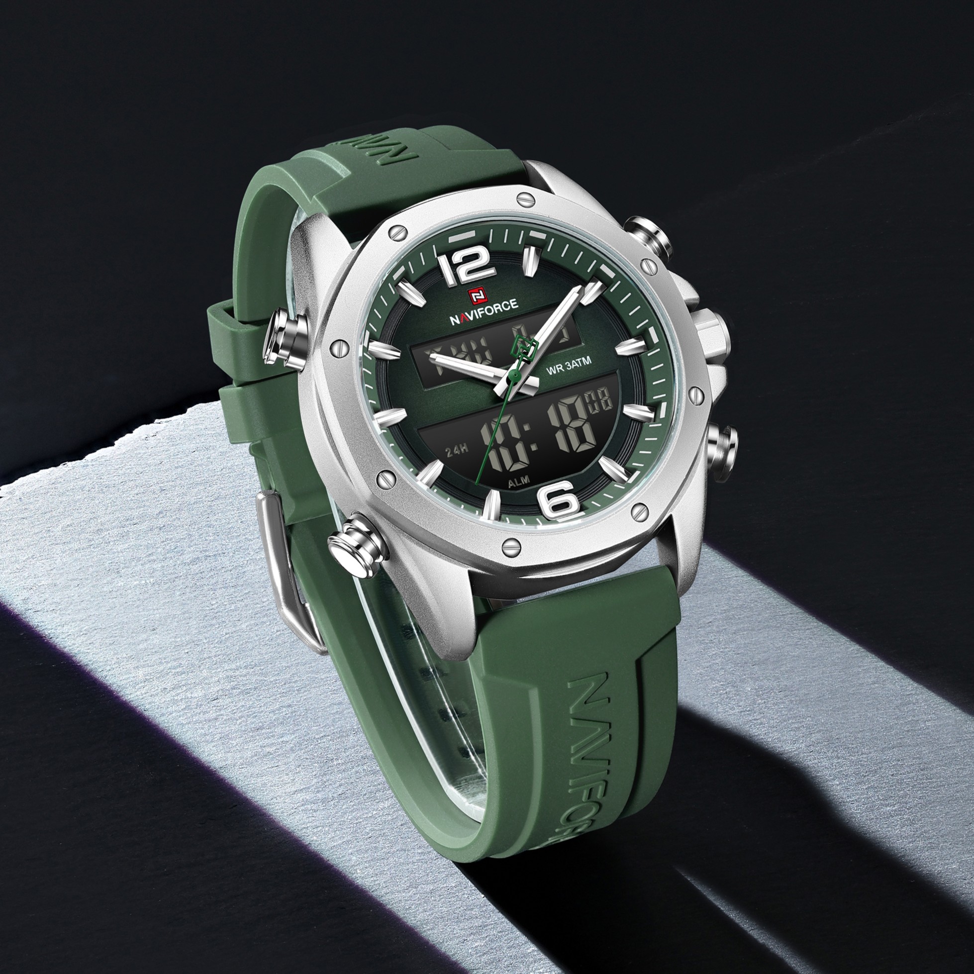 Naviforce 9264 watch for men-Green1 Naviforce 9264 watch for men-Green