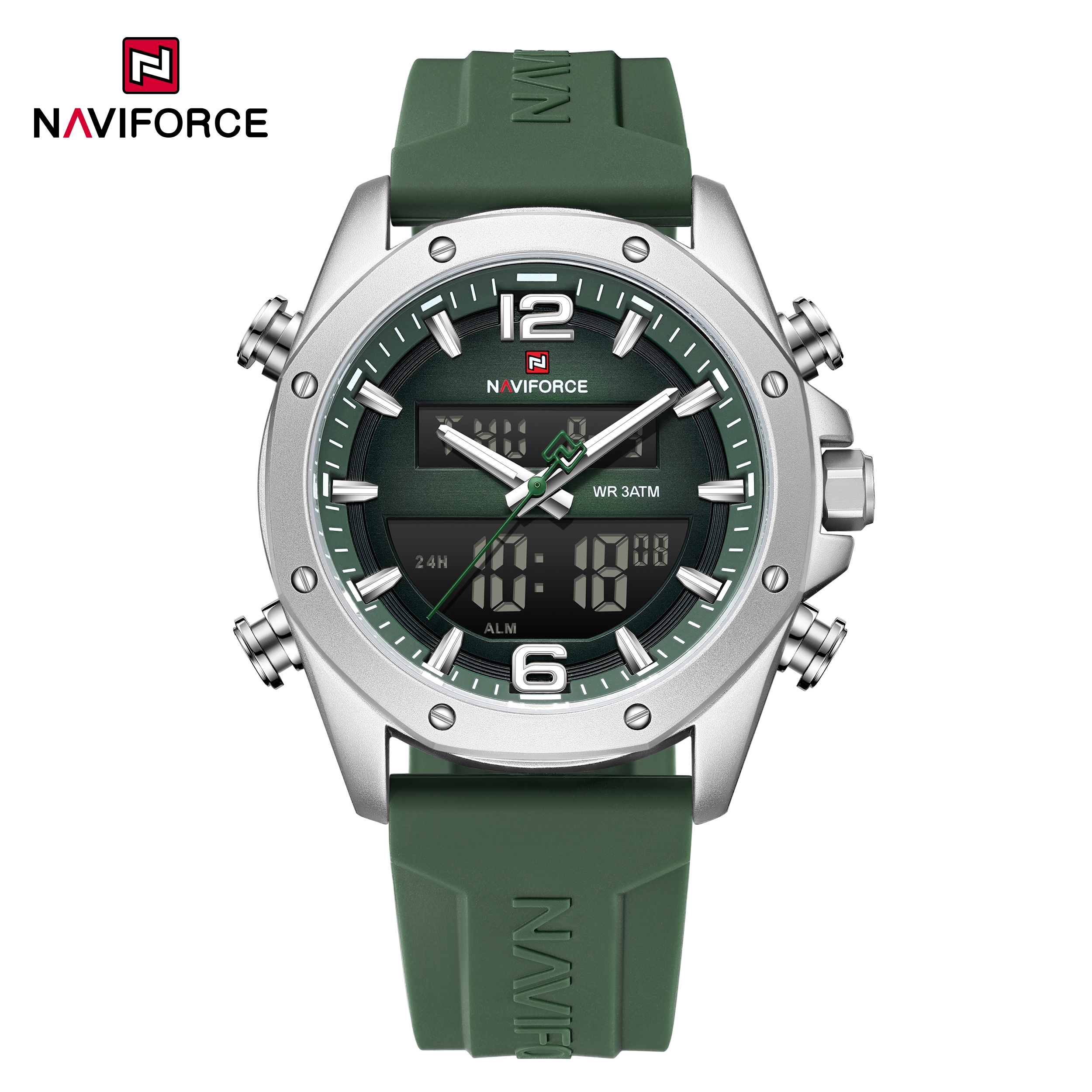 Naviforce 9264 watch for men-Green2 Naviforce 9264 watch for men-Green