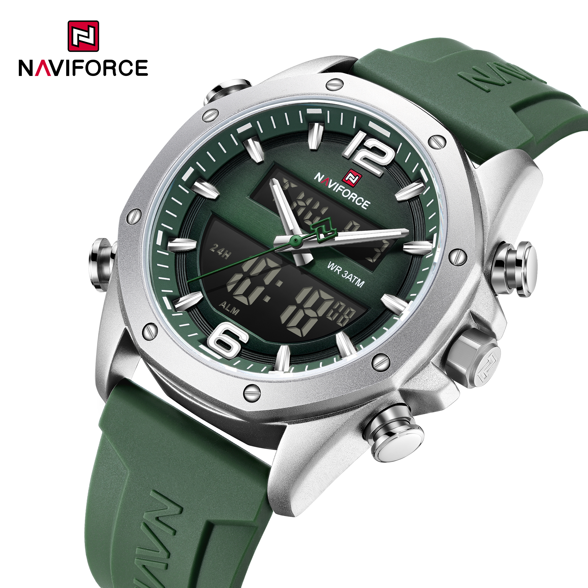 Naviforce 9264 watch for men-Green3 Naviforce 9264 watch for men-Green