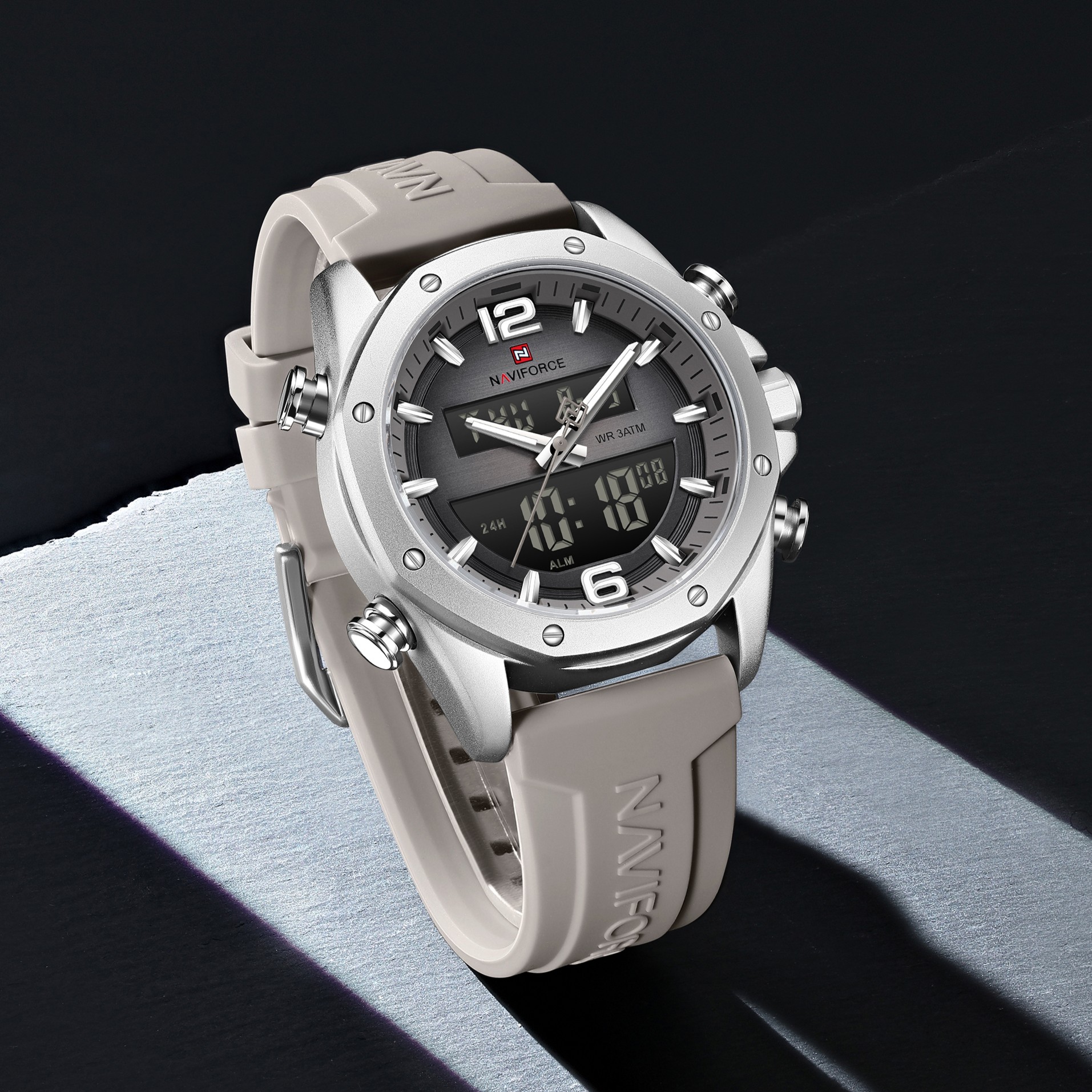 Naviforce 9264 watch for men- Silver Gray1 Naviforce 9264 watch for men- Silver Gray