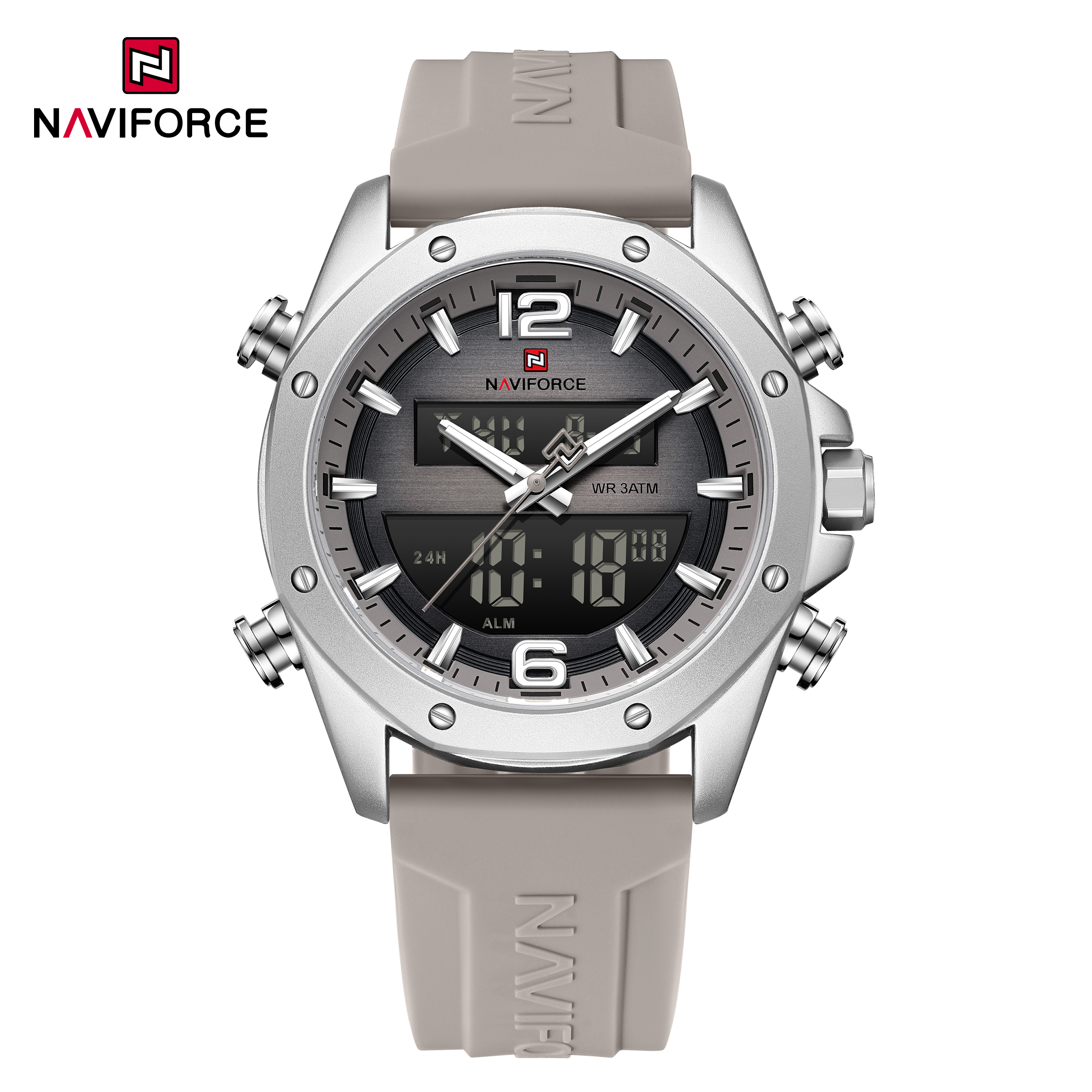 Naviforce 9264 watch for men- Silver Gray2 Naviforce 9264 watch for men- Silver Gray
