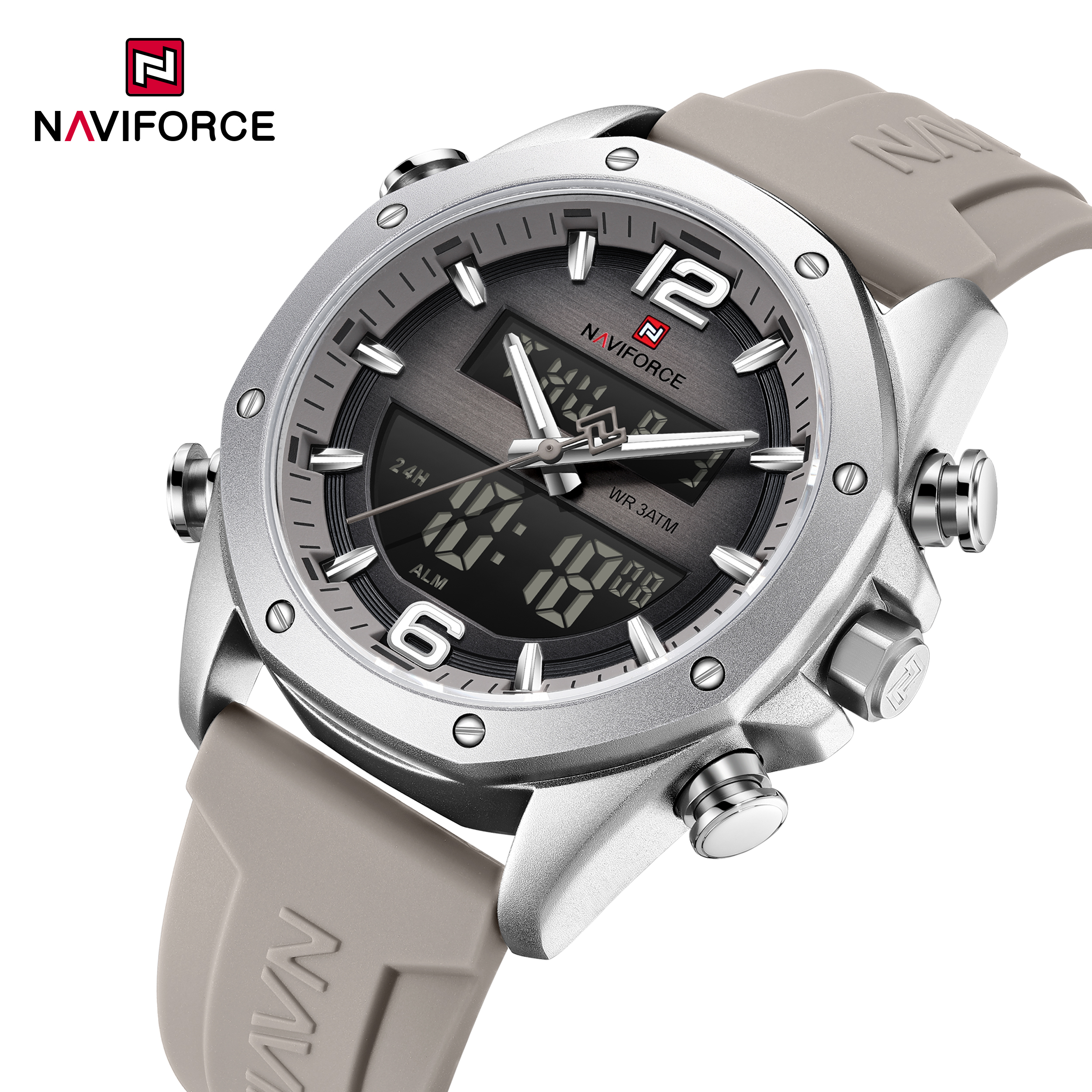 Naviforce 9264 watch for men- Silver Gray3 Naviforce 9264 watch for men- Silver Gray