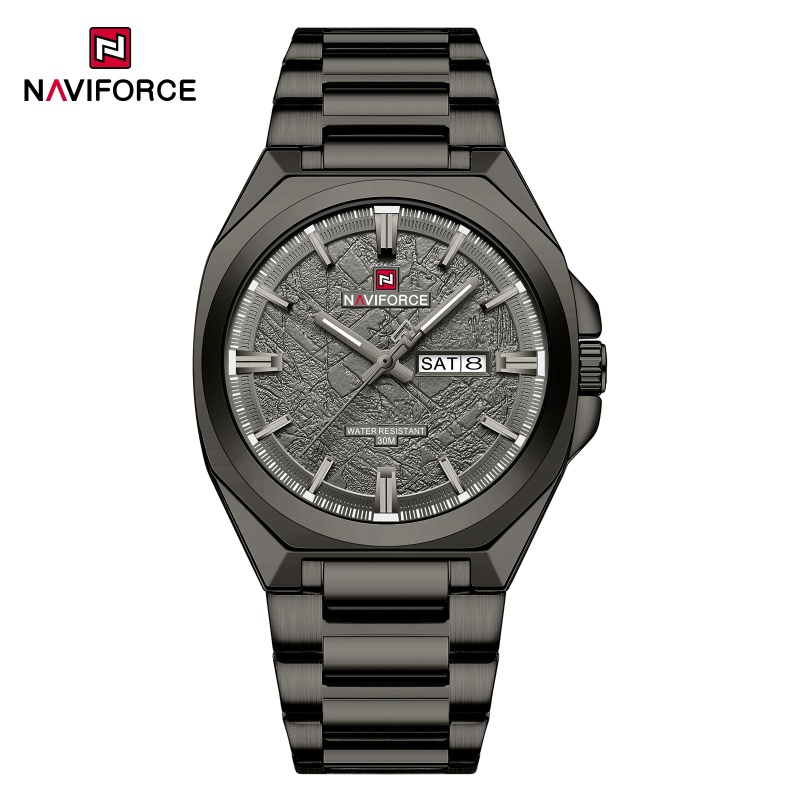 Naviforce 9273 watch for men-Black Gray