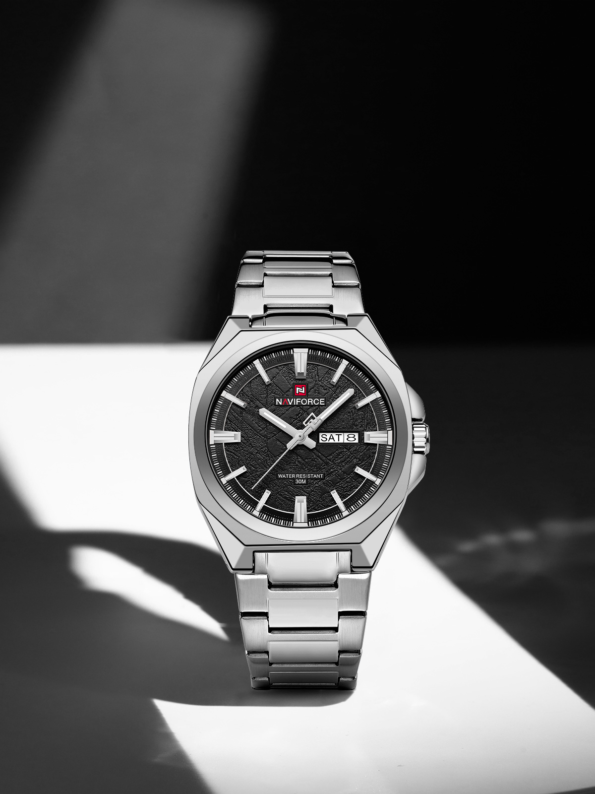 Naviforce 9273 watch for men-Silver Black2 Naviforce 9273 watch for men-Silver Black