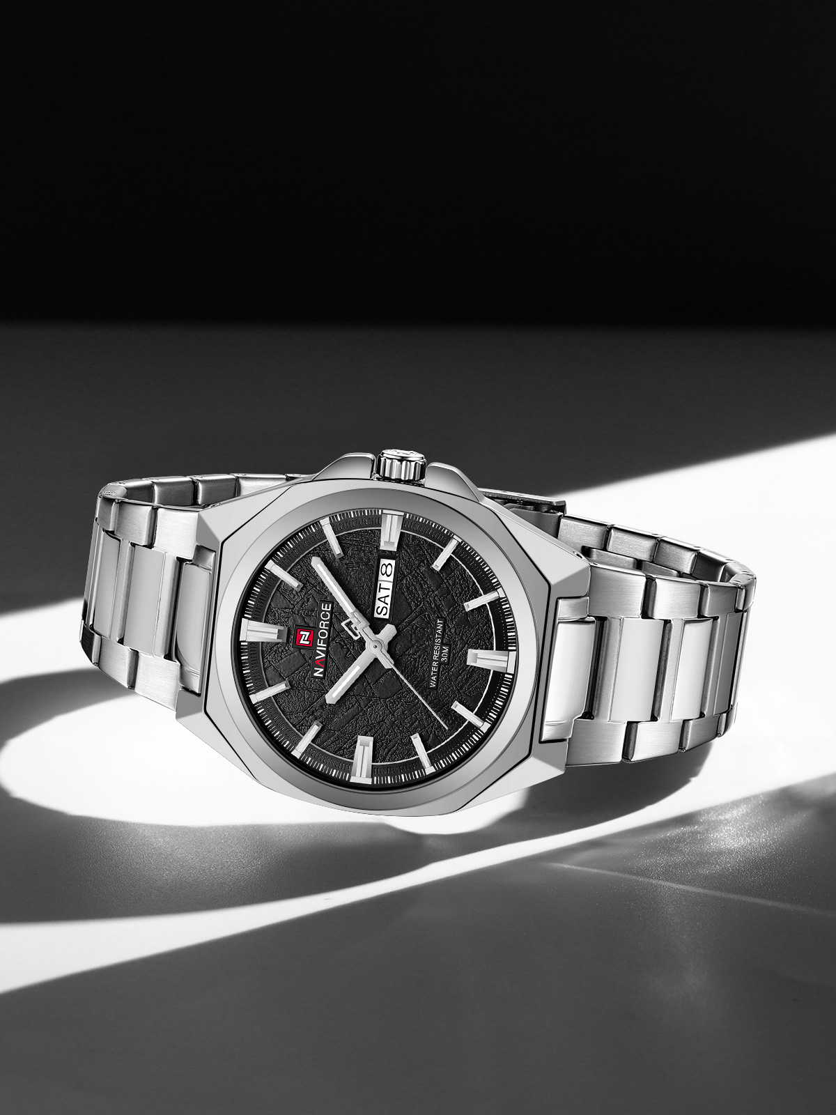 Naviforce 9273 watch for men-Silver Black3 Naviforce 9273 watch for men-Silver Black