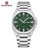 Naviforce 9273 watch for men-Silver Green