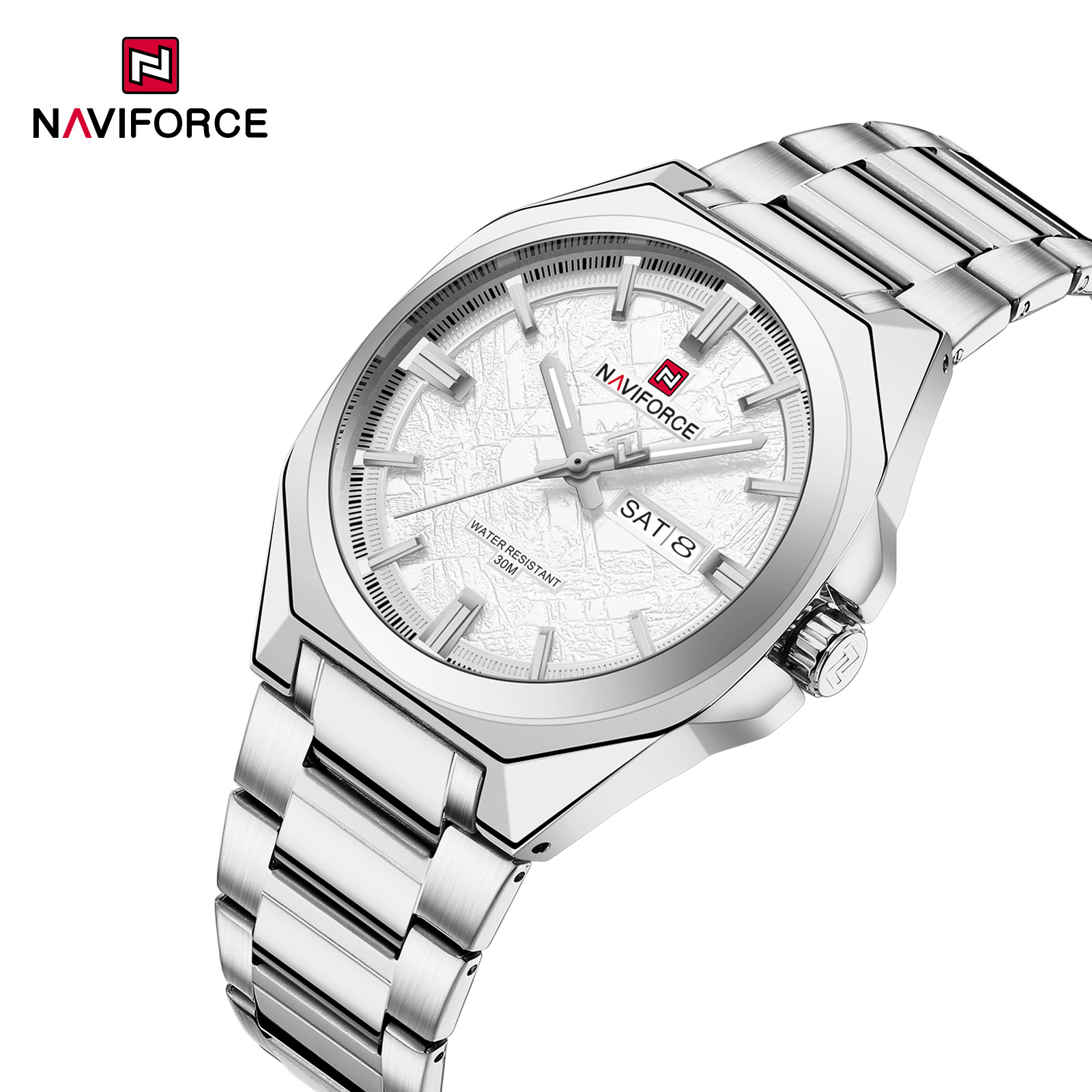 Naviforce 9273 watch for men-Silver1 Naviforce 9273 watch for men-Silver