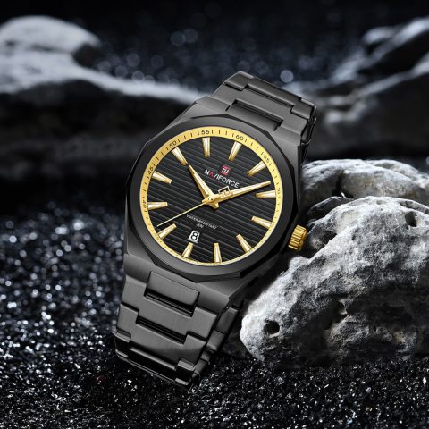 Naviforce 9274 Watch For Men - Black Gold