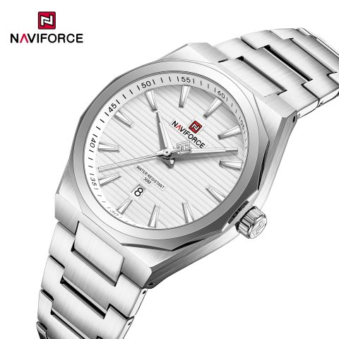Naviforce 9274 Watch For Men - Silver White