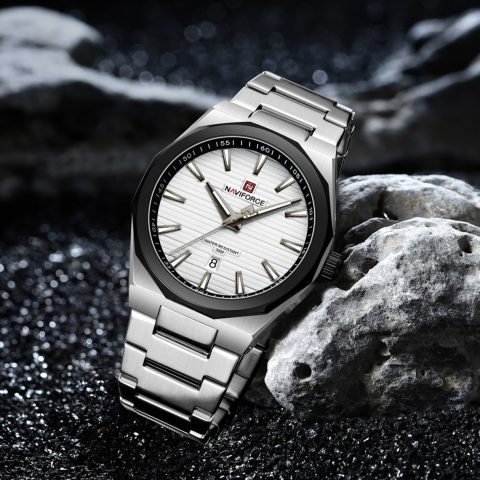 Naviforce 9274 Watch For Men - White Black
