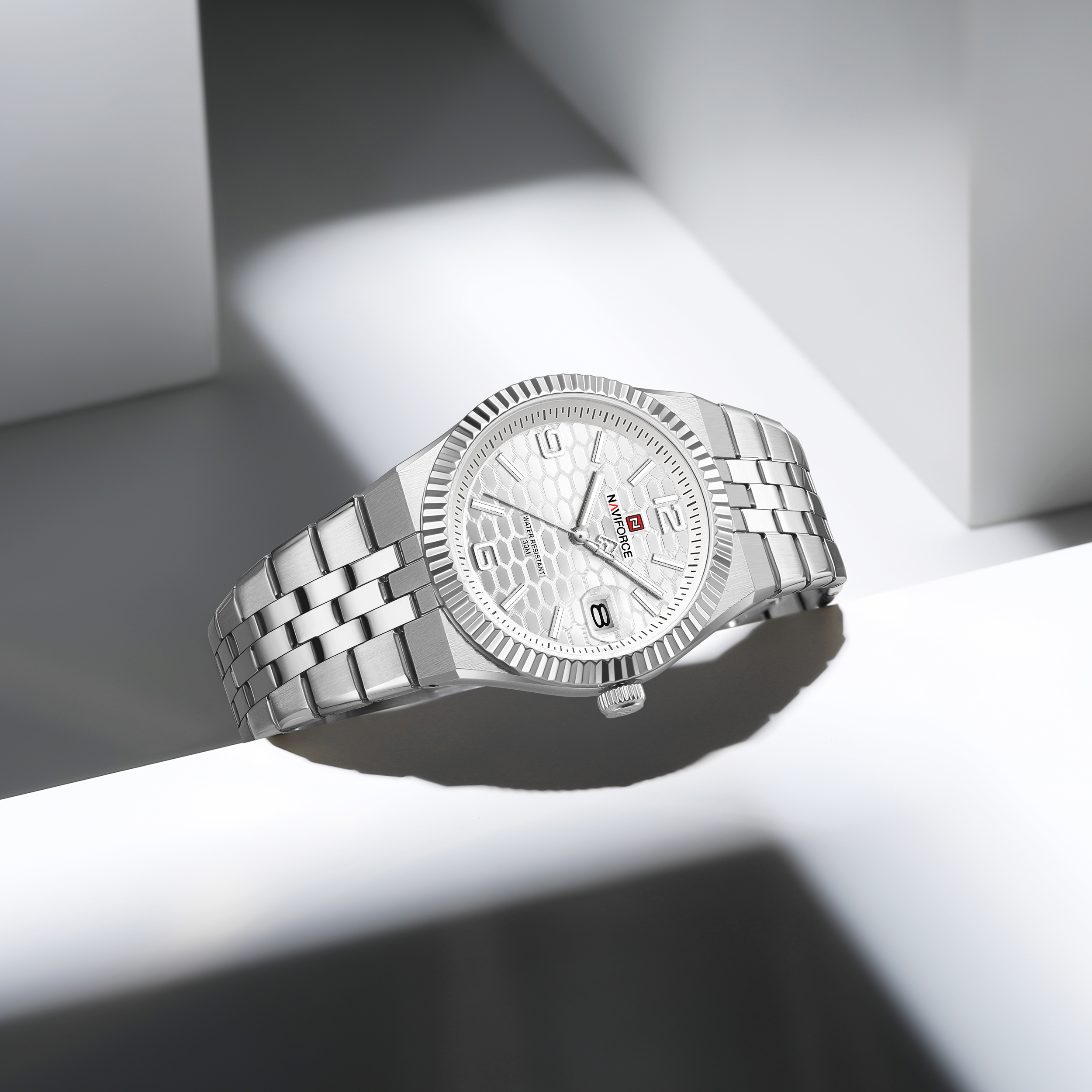 Naviforce 9277 Men's Watch - Silver White 5