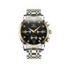 OLEVS 2858 Watch For Men-Silver Gold & Black