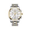 OLEVS 2858 Watch For Men-Silver Gold & white