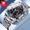 OLEVS 2949 Chronograph Men’s Watch-Silver Black
