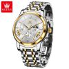 OLEVS 2892 Chronograph Mens Watch-Golden White