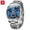 Olevs 2956 Watch For Men – Silver Blue