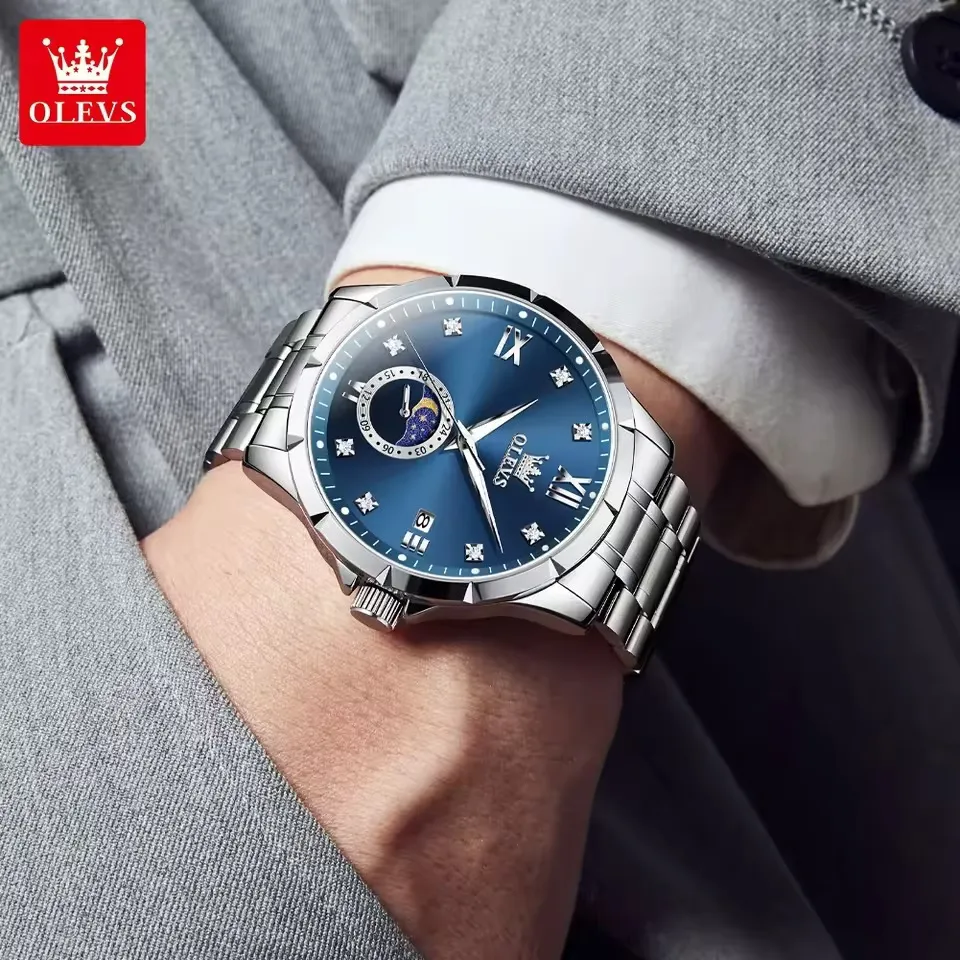 Olevs 2956 CH – Silver Blue 4