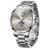 Olevs 2956 Watch For Men – Silver Gray