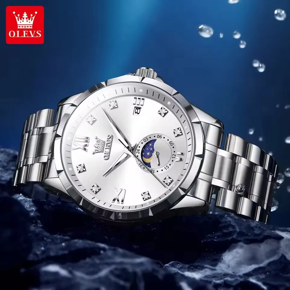 Olevs 2956 CH – Silver White 1