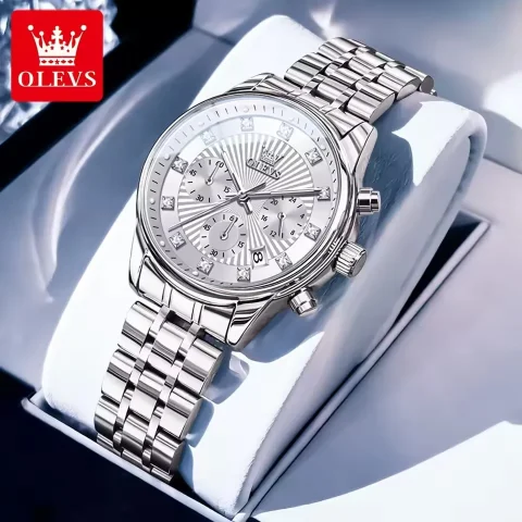 Olevs 3669 Watch For Woman - Silver Blue