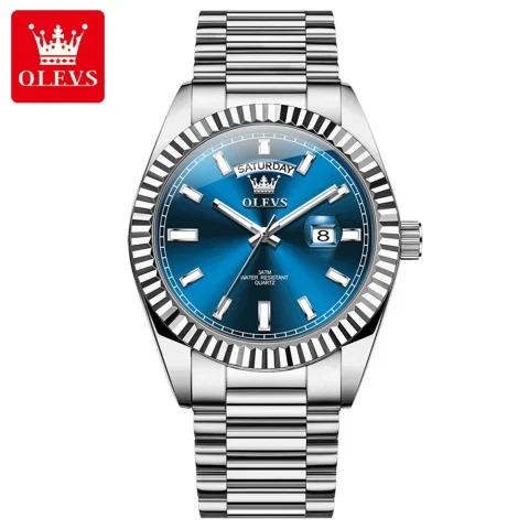 Olevs 5650 Watch For Men - Blue
