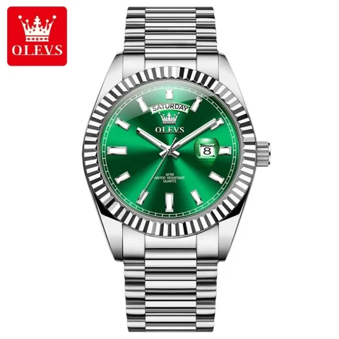 Olevs 5650 Watch For Men - Green