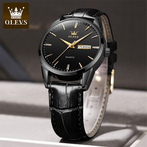 Olevs 6898 Watch For Men – Black