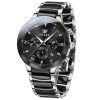 OLEVS 7004 Chronograph Moonphase Original Ceramic Watch For Men – Silver Black