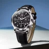 Olevs 9812 Watch For Men - Silver Black