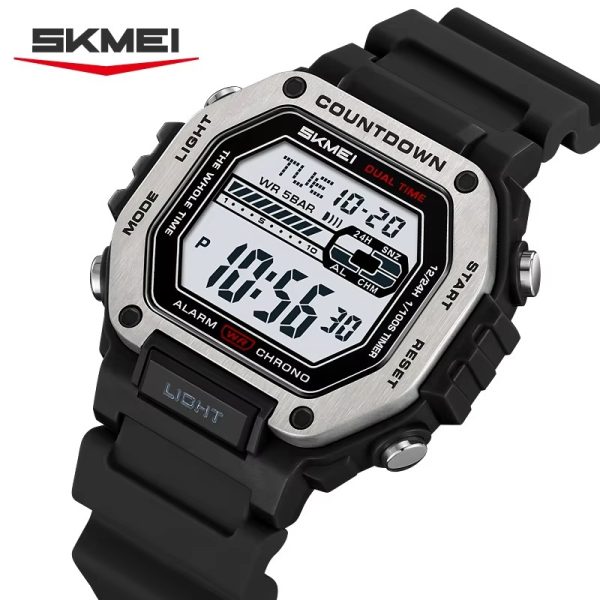 SKMEI 2522 Electronic Sports Men’s Watch-Black