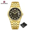 Naviforce 9277 Men's Watch - Gold Black