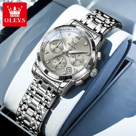 OLEVS 2858 Watch For Women-Silver Gray