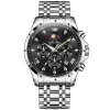 OLEVS 3653 Moon Phase Men’s Watch - Black