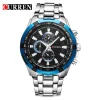 CURREN 8023 Watch for Men - Silver Blue & Black