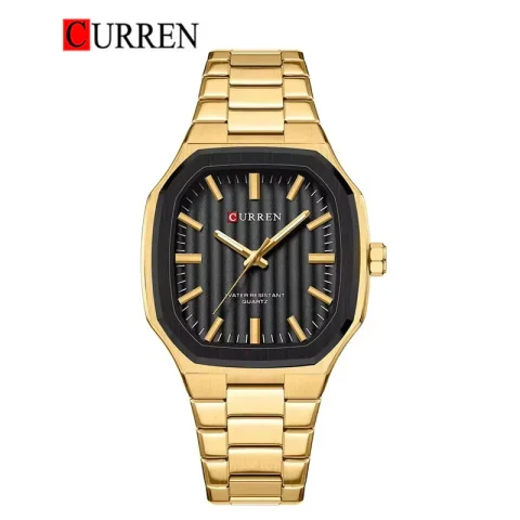 CURREN 8458 Watch For Men - Golden Black