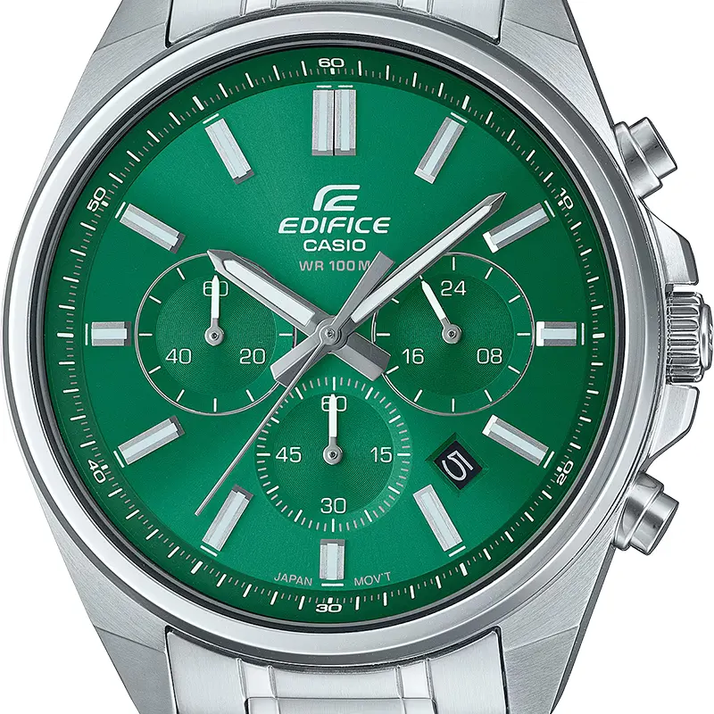 Casio Edifice Green Dial Chronograph Men's Watch EFV-650D-3AVUDF Casio Edifice Green Dial Chronograph Men's Watch EFV-650D-3AVUDF