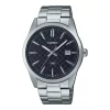 Casio MTP-VD03D-1AUDF Men's Silver Stainless Steel Watch with Black Dial