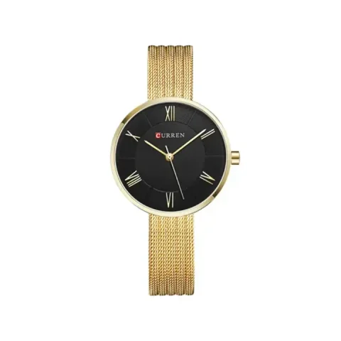 Curren 9020 Watch For Women-Gold Black