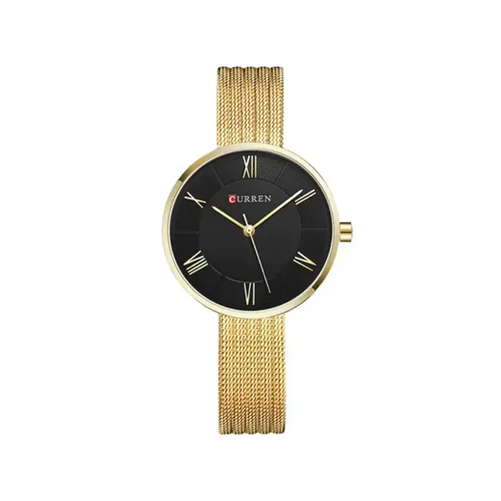Curren 9020 Watch For Women-Gold Black Curren 9020 Watch For Women-Gold Black