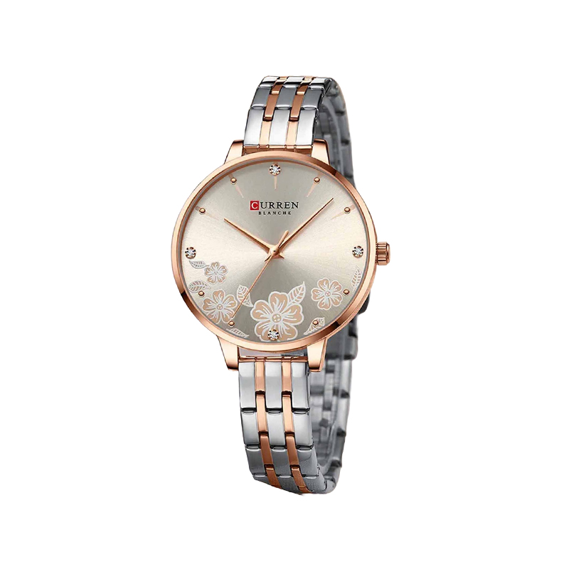 Curren 9068 Watch For Women-Silver Rose2 Curren 9068 Chain Watch For Women-Silver Rose