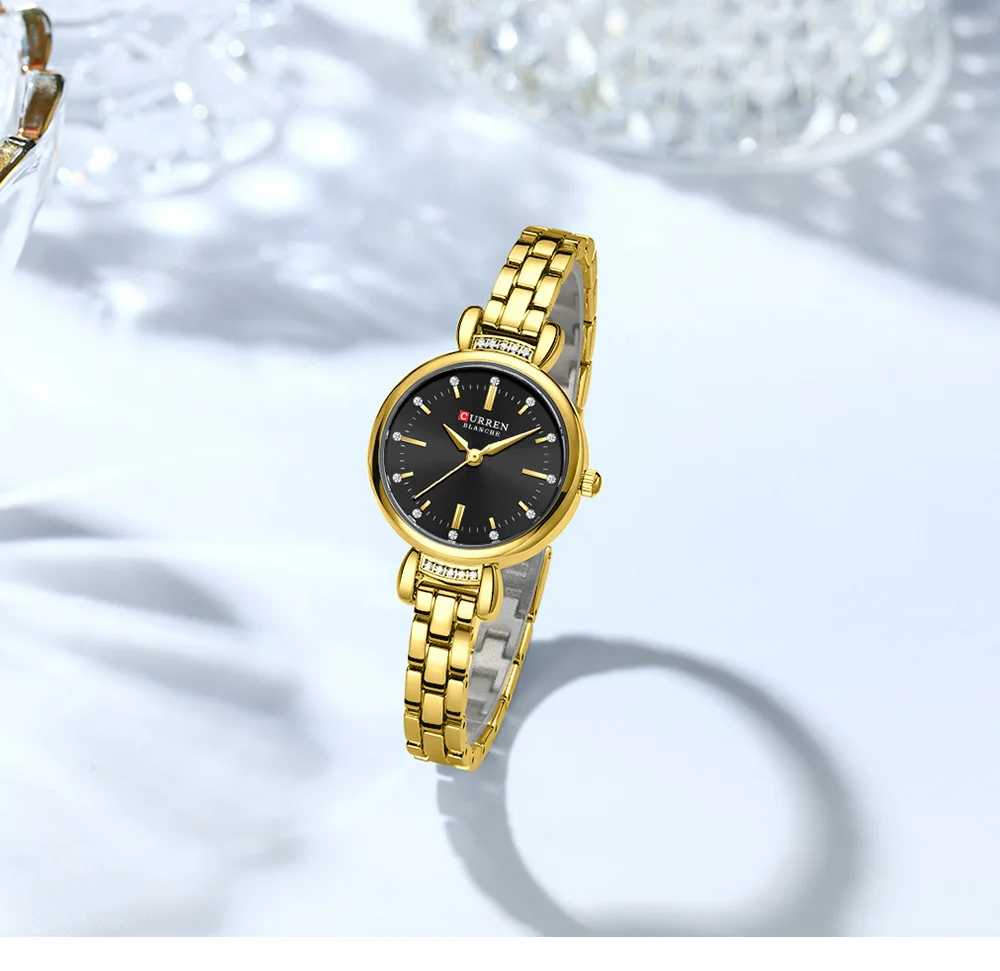 Curren 9098 Watch For Women - Black Gold 2 Curren 9098 Watch For Women - Black Gold