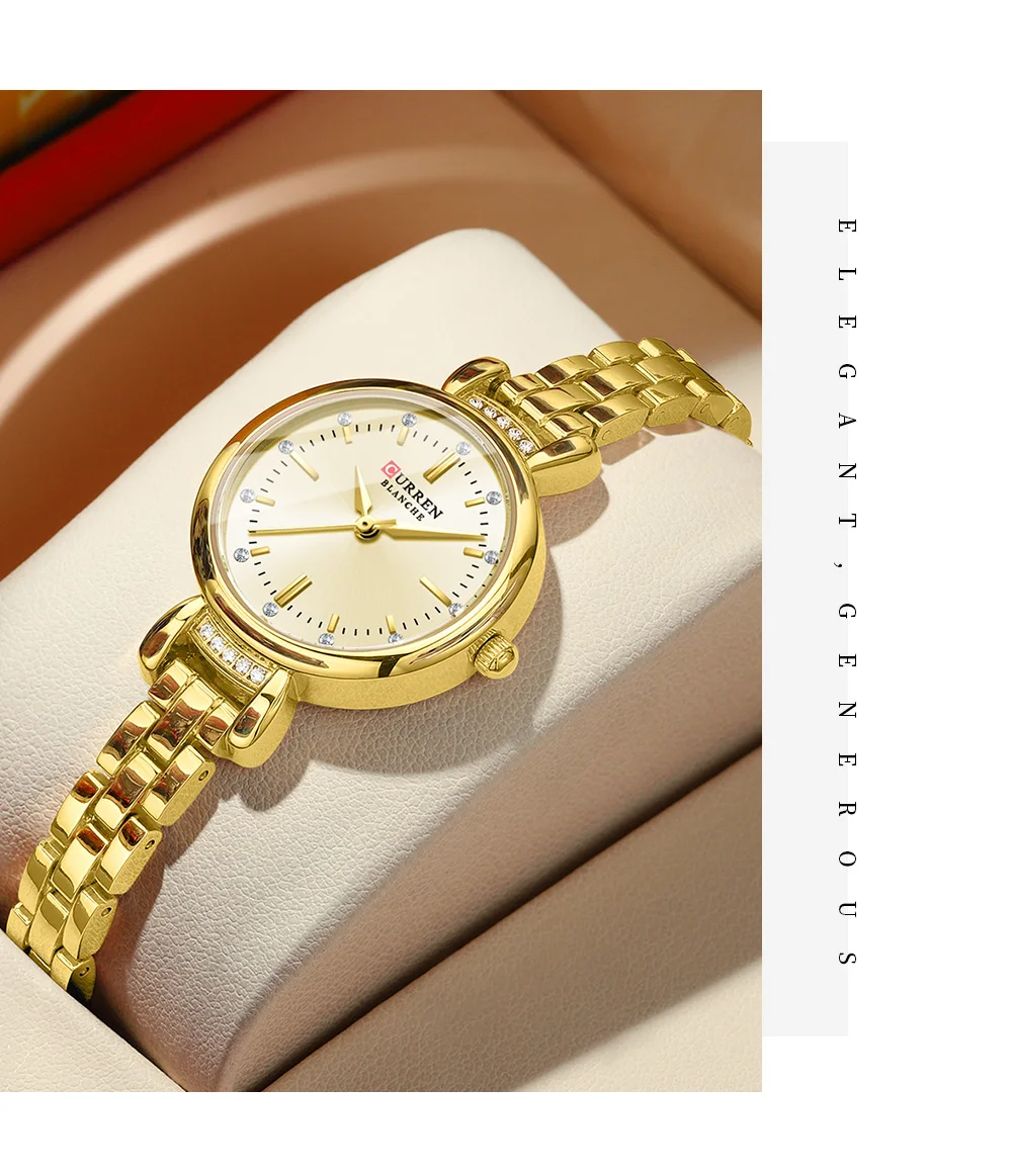 Curren 9098 Watch For Women - Gold 3 Curren 9098 Watch For Women - Gold