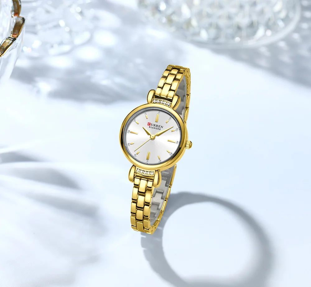 Curren 9098 Watch For Women - Gold White2 Curren 9098 Watch For Women - Gold White
