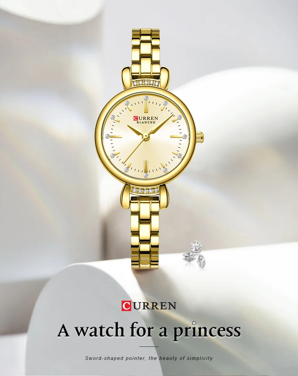 Curren 9098 Watch For Women - Gold1 Curren 9098 Watch For Women - Gold